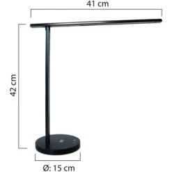 Unilux Schreibtischlampe Diva Schwarz, Dimmbar, USB, Qi-Ladegerät, Mit Standfuß -Wohnmöbel Gemischtwaren Geschäft 007f705df664454200ff51bd0c15fdf0d9fcca40 schreibtischlampe unilux diva led
