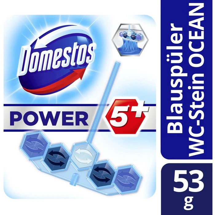 Domestos WC-Duftspüler Power 5, Ocean, Mit Anti-Kalk-Schutz & Intensiver Frische, Im Korb 6 Domestos WC-Duftspüler Power 5, Ocean, Mit Anti-Kalk-Schutz & Intensiver Frische, Im Korb – Bild 4