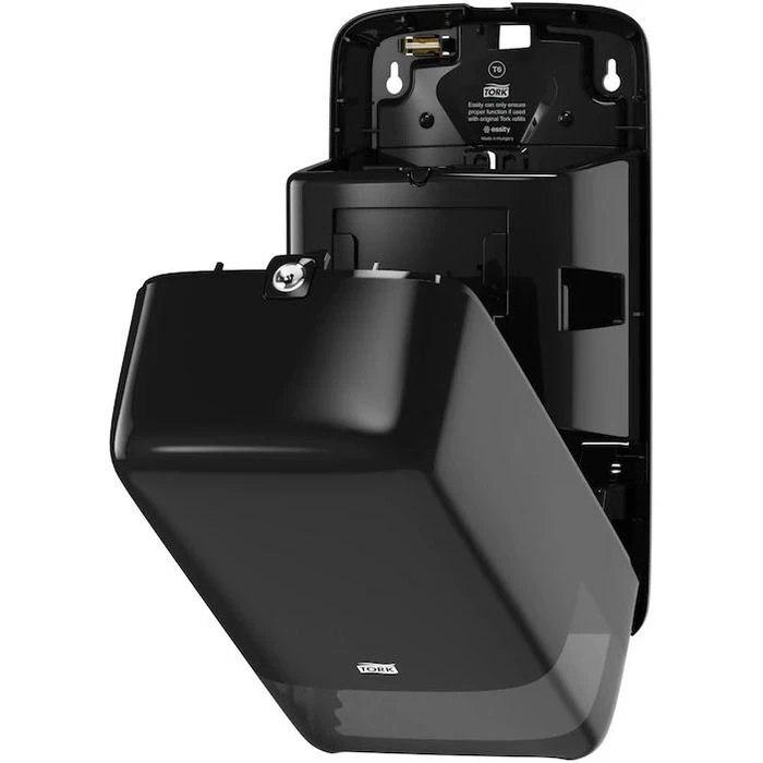 Tork Toilettenpapierspender Elevation, 557508, T6, Kunststoff, Für 2 Compact Rollen, Schwarz 6 Tork Toilettenpapierspender Elevation, 557508, T6, Kunststoff, Für 2 Compact Rollen, Schwarz – Bild 4