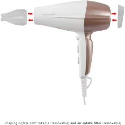 Proficare Haartrockner PC-HT 3010, Ionen-Haartrockner, 2200 Watt, Weiß-champagner -Wohnmöbel Gemischtwaren Geschäft 046f9970bb928fb3f4bfcfb81bf52ddc6655e30a haartrockner proficare pc ht 3010