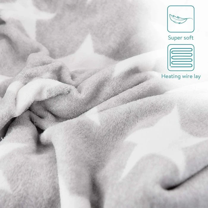 Navaris Heizdecke XXL, Grau, 3 Temperaturen, Abschaltautomatik, 180 X 130cm 5 Navaris Heizdecke XXL, Grau, 3 Temperaturen, Abschaltautomatik, 180 X 130cm – Bild 3