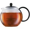 Bodum Tee-Kanne Assam 1844-01 Glas, Mit Kunststoff-Sieb, French Press, Schwarz, 1,0 L -Wohnmöbel Gemischtwaren Geschäft 08305be67ff6724ca1202e5242eee3662b21d51b tee kanne bodum assam 1844 01 glas