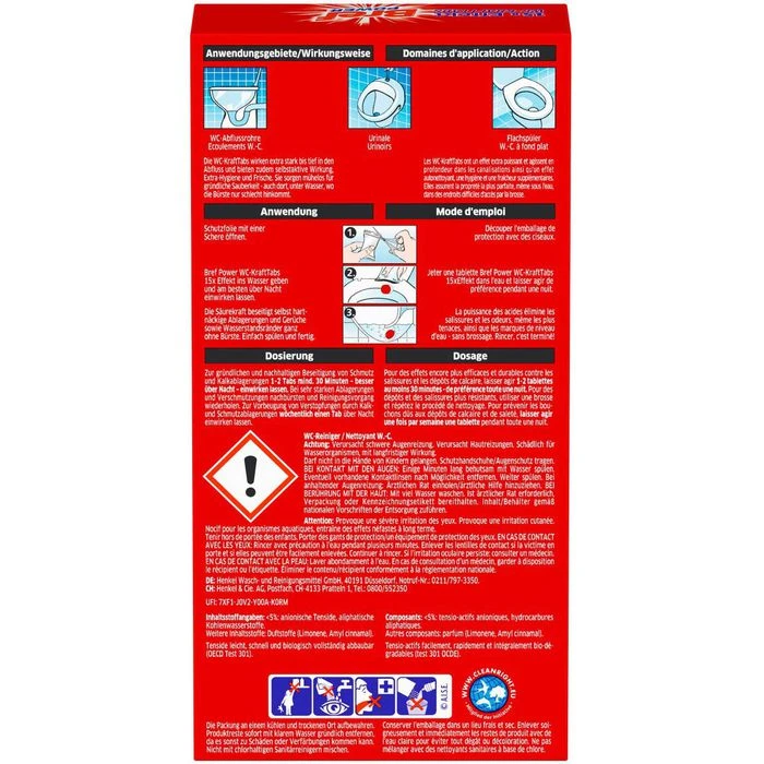 Bref WC-Reiniger Power 6x Effekt WC-Krafttabs, 12 Tabs 5 Bref WC-Reiniger Power 6x Effekt WC-Krafttabs, 12 Tabs – Bild 3