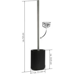 Bremermann WC-Bürste WC-Garnitur Barbena, Schwarz, Bürstenhalter Aus Edelstahl, Zur Wandmontage -Wohnmöbel Gemischtwaren Geschäft 09decb8b176f51f55ca07be43cd002b3ee9561c3 wc buerste bremermann wc garnitur barbena schwarz