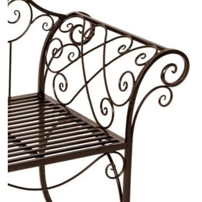 Garden-Pleasure Gartenbank SELENE, 2-Sitzer, Mit Armlehnen, Wetterfest, Braun, Stahl 4 Garden-Pleasure Gartenbank SELENE, 2-Sitzer, Mit Armlehnen, Wetterfest, Braun, Stahl – Bild 2