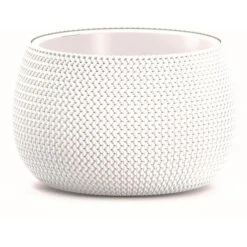 Prosperplast Übertopf Splofy Bowl Weiß, Ø 37 X H 21 Cm, Rund, Kunststoff