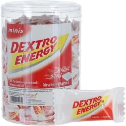 Dextro Traubenzucker Energy Mini Kirsche, 300 Minitäfelchen, In Dose, 450g