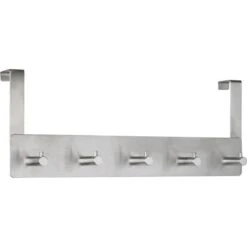 Alco Kleiderhaken 2840, Für Die Tür, Silber, Metall, 5 Haken
