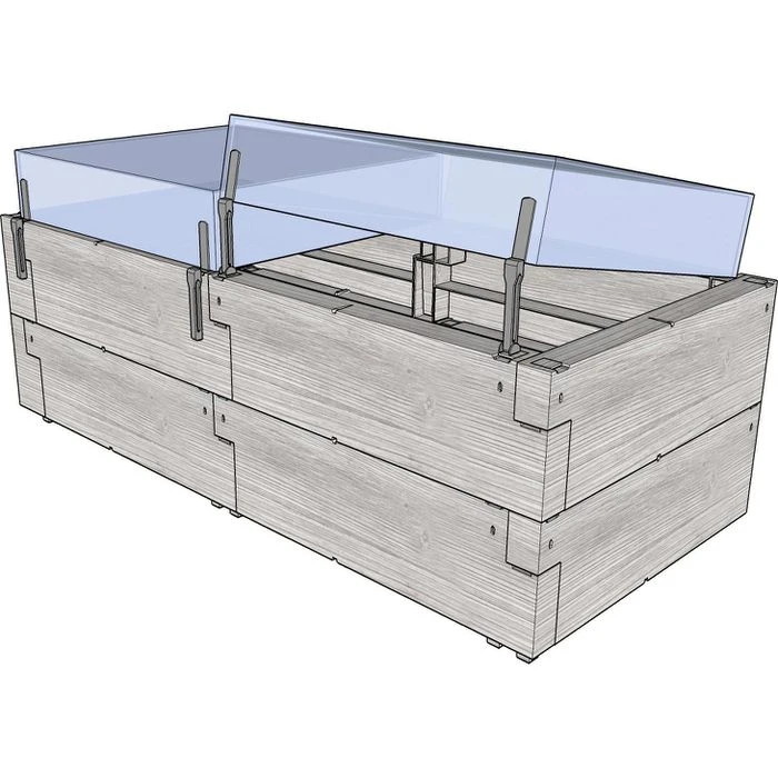 Juwel Hochbeet Timber Anzucht-Set 20474, Grau, 130 X 60 X 52 Cm, Kunststoff, Mit 2 Thermohauben 6 Juwel Hochbeet Timber Anzucht-Set 20474, Grau, 130 X 60 X 52 Cm, Kunststoff, Mit 2 Thermohauben – Bild 4