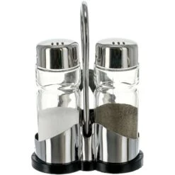 Contacto Salz-und-Pfefferstreuer 1416002, Set Mit Menage, Glas / Edelstahl