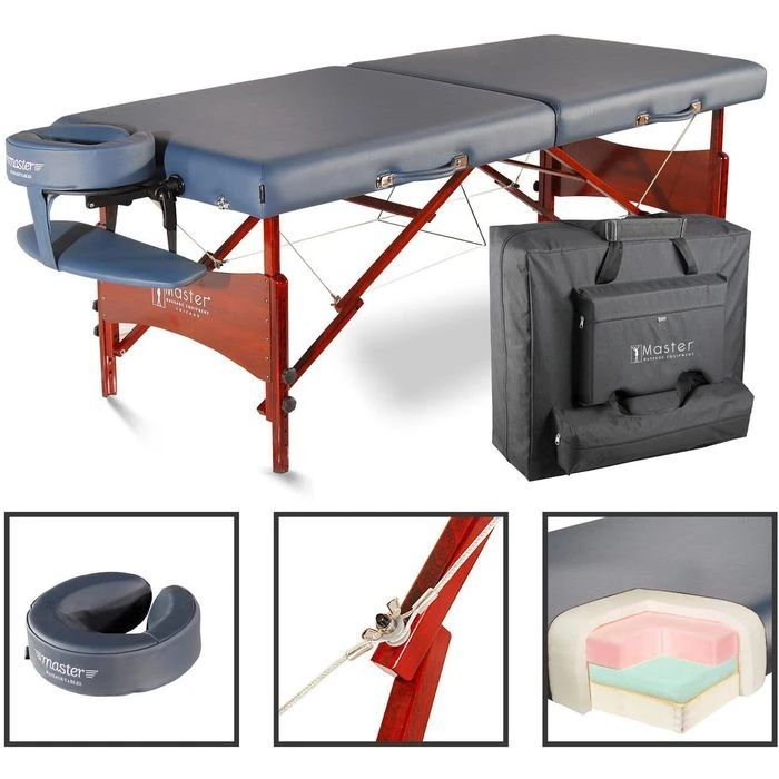 Master-Massage Massageliege NewPort, Blau, Klappbar, Höhenverstellbar, 2 Zonen, 71cm Breit 6 Master-Massage Massageliege NewPort, Blau, Klappbar, Höhenverstellbar, 2 Zonen, 71cm Breit – Bild 4