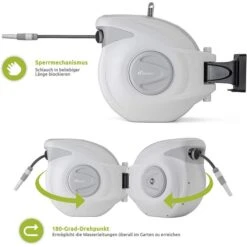 Tresko Schlauchbox GTSARL30 Schlauchtrommel 30+2m, 30 M Schlauchlänge, Weiß, 180 Grad Schwenkbar -Wohnmöbel Gemischtwaren Geschäft 15f92dc35926aa32361c70a44785056c6a04a805 schlauchbox tresko gtsarl30 schlauchtrommel 30 plus 2m