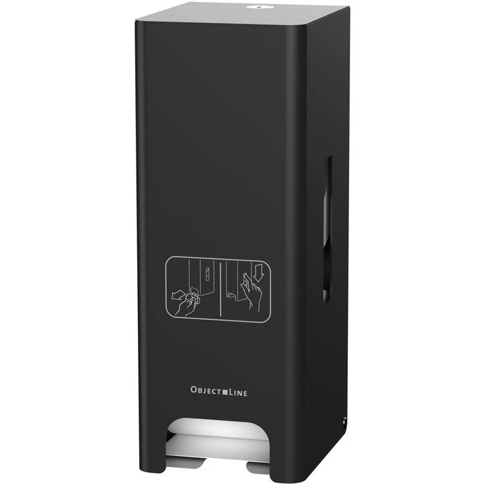 CWS Toilettenpapierspender ObjectLine 706703, Edelstahl, Für 2 Kleinrollen, Schwarz 3 CWS Toilettenpapierspender ObjectLine 706703, Edelstahl, Für 2 Kleinrollen, Schwarz
