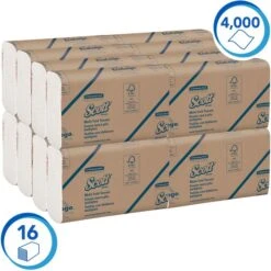 Kimberly-Clark Papierhandtücher Scott, 1804, 1-lagig, Multifold-Falz, 23,5 X 23,0cm, 4000 Stück -Wohnmöbel Gemischtwaren Geschäft 176f51e76eae8d3133175d04a96d9b812e5972da papierhandtuecher scott 1804