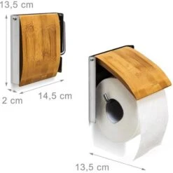Toilettenpapierspender Relaxdays Bambus Und Edelstahl, Für 1 Kleinrolle, Braun -Wohnmöbel Gemischtwaren Geschäft 1bb6d9a69360b19a3fd9368f600a67525956cf3b toilettenpapierspender relaxdays