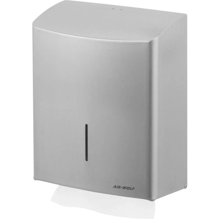 Air-Wolf Handtuchspender Serie Alpha, 60-111, Edelstahl Gebürstet, 600 Falthandtücher, Silber 3 Air-Wolf Handtuchspender Serie Alpha, 60-111, Edelstahl Gebürstet, 600 Falthandtücher, Silber