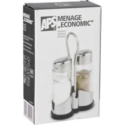 APS Salz-und-Pfefferstreuer Economic, Set, Mit Menage, Aus Edelstahl / Glas, Transparent -Wohnmöbel Gemischtwaren Geschäft 2886fe7f7b17786c6c658b74242ca0b7a924edb8 salz und pfefferstreuer aps economic