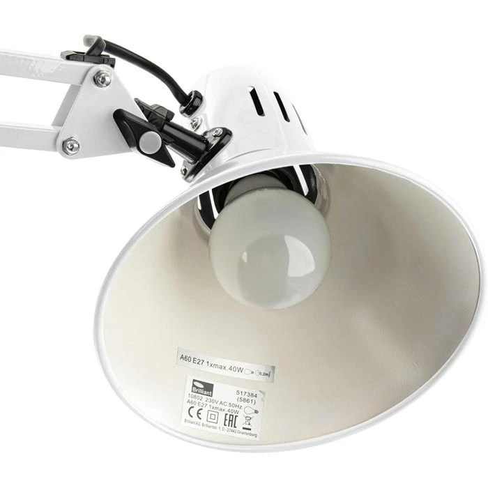 Brilliant Hobby Schreibtischlampe Weiß Tischklemme 6 Brilliant Hobby Schreibtischlampe Weiß Tischklemme – Bild 4