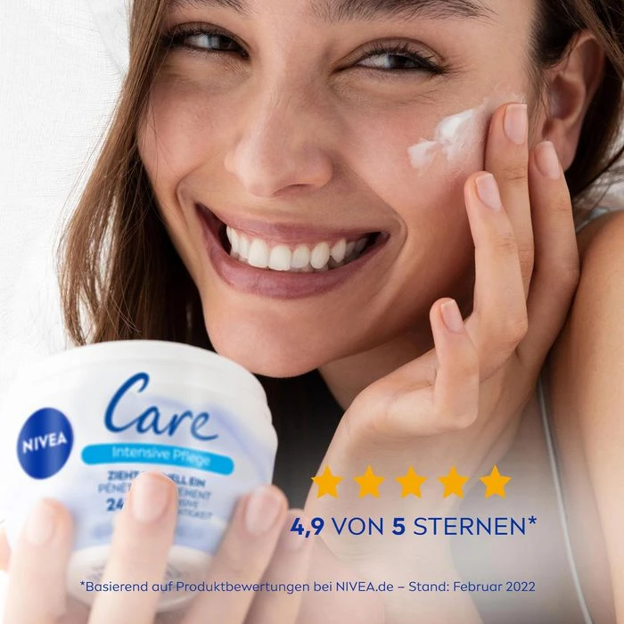 Nivea Hautcreme Care Intensive Pflege, 24h+ Intensive Feuchtigkeit, 200ml 8 Nivea Hautcreme Care Intensive Pflege, 24h+ Intensive Feuchtigkeit, 200ml – Bild 6
