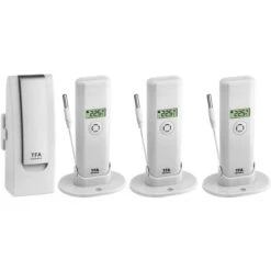 TFA Weatherhub-Set 31.4010.02 Observer, Inkl. 3 Thermometer Mit Kabelfühler, Gateway