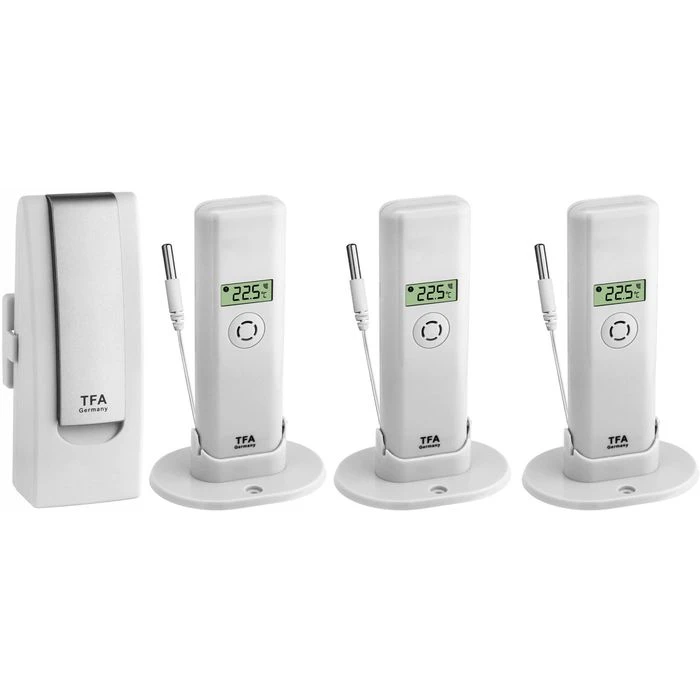 TFA Weatherhub-Set 31.4010.02 Observer, Inkl. 3 Thermometer Mit Kabelfühler, Gateway 3 TFA Weatherhub-Set 31.4010.02 Observer, Inkl. 3 Thermometer Mit Kabelfühler, Gateway