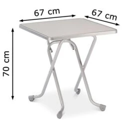 BEST Gartentisch Primo, Kunststoff, Silber/grau, 67 X 67 X 70 Cm, Klappbar -Wohnmöbel Gemischtwaren Geschäft 3fce4f625b1077b187aa2ab866fe1a6b6b965c7f gartentisch best primo kunststoff