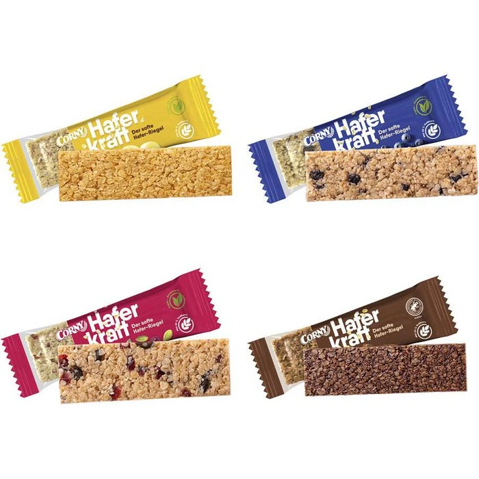 Corny Müsliriegel Haferkraft Mix-Box, Verschiedene Sorten, Je 65g, 24 Riegel 4 Corny Müsliriegel Haferkraft Mix-Box, Verschiedene Sorten, Je 65g, 24 Riegel – Bild 2