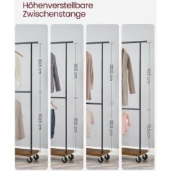 Vasagle Garderobenständer RGR111B01, Vintage, Rollen & Ablage, Ausziehbar, Metall / Holz, Braun 14 Vasagle Garderobenständer RGR111B01, Vintage, Rollen & Ablage, Ausziehbar, Metall / Holz, Braun -Wohnmöbel Gemischtwaren Geschäft 4261a45afa8d2ec9b138e87e6ddd14020a427a4a garderobenstaender vasagle rgr111b01 vintage