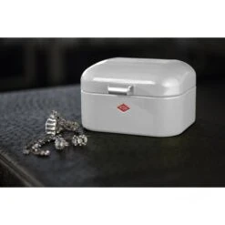 Wesco Brotkasten Mini Grandy 235001-01, Stahlblech, Klappdeckel, 18 X 17 X 12cm, Weiß -Wohnmöbel Gemischtwaren Geschäft 44e135a1daba4bdc3d7a17126bea240c5a182ecd brotkasten wesco mini grandy 235001 01 stahlblech