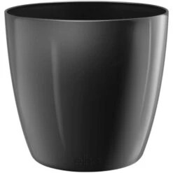 Elho Übertopf Brussels Diamond Rund, Schwarz, Ø 29 X H 27 Cm, Kunststoff -Wohnmöbel Gemischtwaren Geschäft 4beec37bd72bb4866da0b93bd8533925f6885f39 uebertopf elho brussels diamond rund schwarz