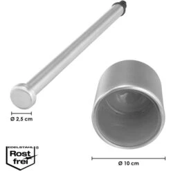 Bremermann WC-Bürste WC-Garnitur, Silber, Bürstenhalter Aus Edelstahl, Inkl. 3 Ersatzköpfe -Wohnmöbel Gemischtwaren Geschäft 4d3e089cc60943a5d33a85aebefbd0ddbb9837d8 wc buerste bremermann wc garnitur silber