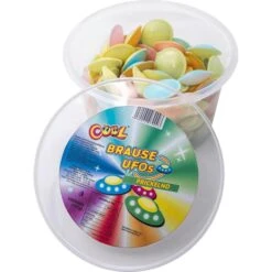 Cool Brausebonbons Brause Ufos, Brausefüllung Und Fruchtgeschmack, 127g, 100 Stück