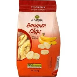 Alnatura Trockenfrüchte Bananenchips, BIO, 150g