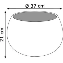 Prosperplast Übertopf Splofy Bowl Weiß, Ø 37 X H 21 Cm, Rund, Kunststoff -Wohnmöbel Gemischtwaren Geschäft 524c7287ffb468a34fe3ac33489e7370ab9f09c1 uebertopf prosperplast splofy bowl weiss