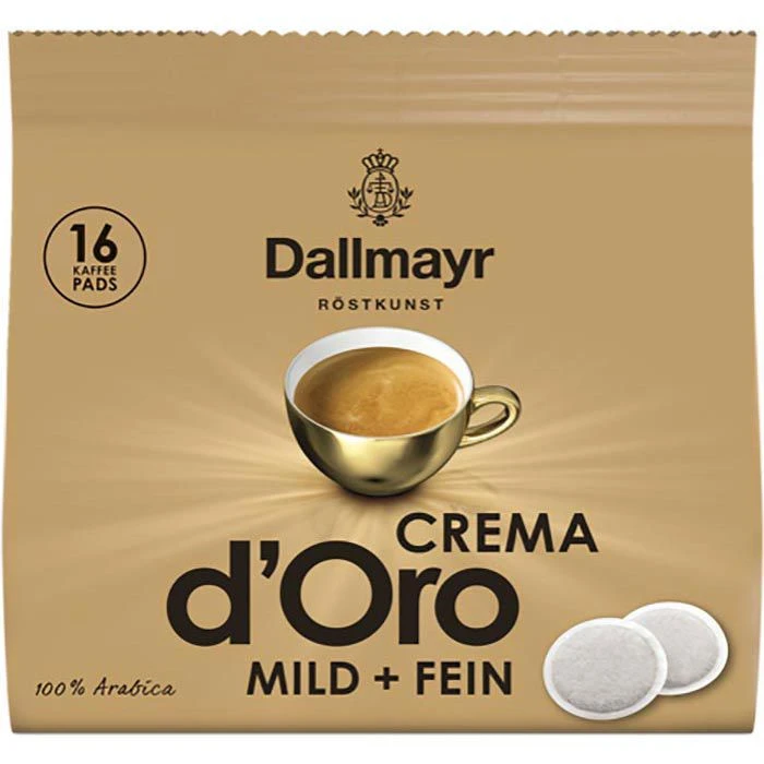Dallmayr Kaffeepads Crema D Oro, Mild Und Fein, 16 Stück 3 Dallmayr Kaffeepads Crema D Oro, Mild Und Fein, 16 Stück