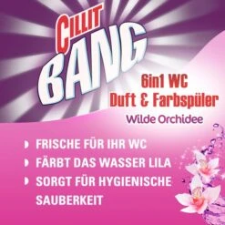 Cillit-Bang WC-Duftspüler 6 In 1 Lilaspüler, Wilde Orchidee, Im Korb, 3 Stück -Wohnmöbel Gemischtwaren Geschäft 58066e2cc931eaa55c72afafee67af46ea90ff99 wc duftspueler cillit bang 6 in 1 lilaspueler wilde