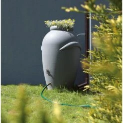 Prosperplast Regentonne Aquacan, 440 Liter, Rund, Grau, Mit Deckel, Auslaufhahn -Wohnmöbel Gemischtwaren Geschäft 589adb1f0e1113f841be78b1da29ca0a522dc0c6 regentonne prosperplast aquacan 440 liter