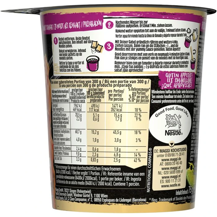 Maggi Fertiggericht Magic Asia Saucy Noodles, Red Curry, Je 75g, 8 Stück 6 Maggi Fertiggericht Magic Asia Saucy Noodles, Red Curry, Je 75g, 8 Stück – Bild 4