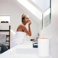 Relaxdays Mülleimer Weiß, Kosmetikeimer Aus Kunststoff, 5,5 Liter -Wohnmöbel Gemischtwaren Geschäft 5951288b9fbf35175dd8e5e461f41e6a96a9179e muelleimer relaxdays weiss