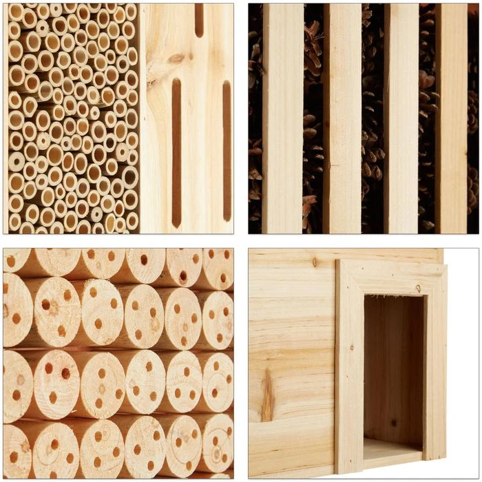 Relaxdays Insektenhotel XXL, 10020722, Mit Igelhaus, 57 X 118 X 24cm 4 Relaxdays Insektenhotel XXL, 10020722, Mit Igelhaus, 57 X 118 X 24cm – Bild 2