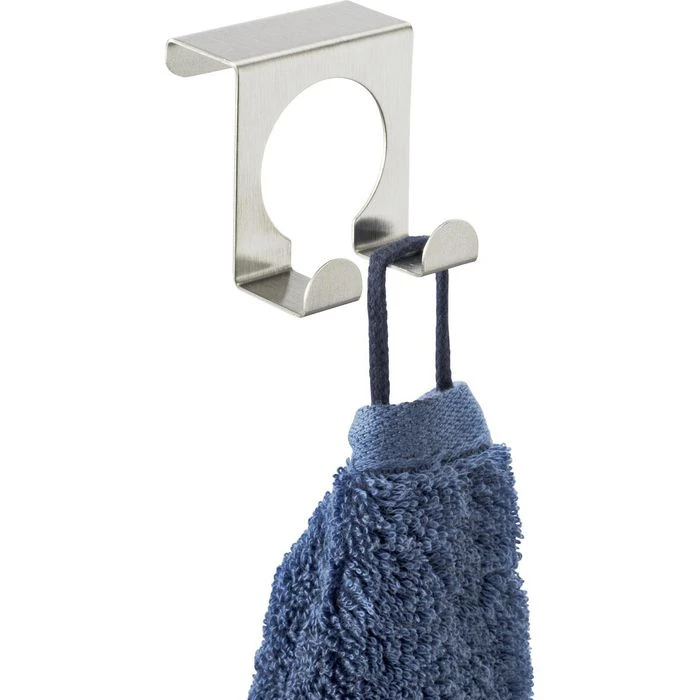 Böttcher-AG Kleiderhaken Für Die Tür, Edelstahl, Silber, 2 Haken, 4 Stück 4 Böttcher-AG Kleiderhaken Für Die Tür, Edelstahl, Silber, 2 Haken, 4 Stück – Bild 2