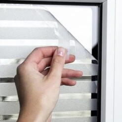 Hinrichs Fensterfolie 2521, Streifenoptik, Selbsthaftend, 42cm X 2m -Wohnmöbel Gemischtwaren Geschäft 608c389053bddb952ba553cac17440b622f6b944 fensterfolie hinrichs 2521 streifenoptik