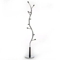 Idimex Garderobenständer Astrid, 18276, Mit 9 Haken, Metall, Chrom