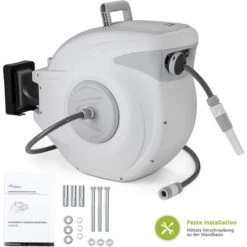 Tresko Schlauchbox GTSARL30 Schlauchtrommel 30+2m, 30 M Schlauchlänge, Weiß, 180 Grad Schwenkbar -Wohnmöbel Gemischtwaren Geschäft 643d14556f6def9a4bd9cd40e844e4e573e6b4c5 schlauchbox tresko gtsarl30 schlauchtrommel 30 plus 2m