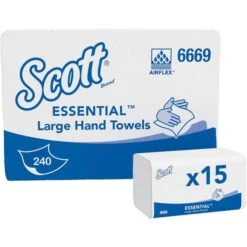 Kimberly-Clark Papierhandtücher Scott Xtra, 6669, 1-lagig, Interfold-Falz, 31,5 X 20cm, 3600 Stück