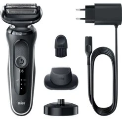 Braun Elektrorasierer Series 5 51-W4200cs, Weiß, Wet & Dry, Mit EasyClick-Trimmer Und Ladestation -Wohnmöbel Gemischtwaren Geschäft 6a5a1110f3a1b74b62ddfe62f861768b5a46d16c elektrorasierer braun series 5 51 w4200cs weiss