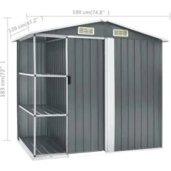 VidaXL Geräteschuppen 47103, 2,28m², 205 X 130 X 183 Cm (BxTxH), Metall -Wohnmöbel Gemischtwaren Geschäft 6d19e31d9008a2737d71125e7d873d9377f76de8 geraeteschuppen vidaxl 47103 2 28 m2