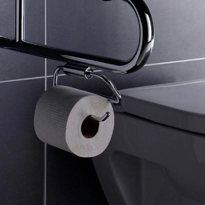 Emco Toilettenpapierspender System 2, Metall, Für 1 Kleinrolle, Für Stützgriffe, Chrom 4 Emco Toilettenpapierspender System 2, Metall, Für 1 Kleinrolle, Für Stützgriffe, Chrom – Bild 2