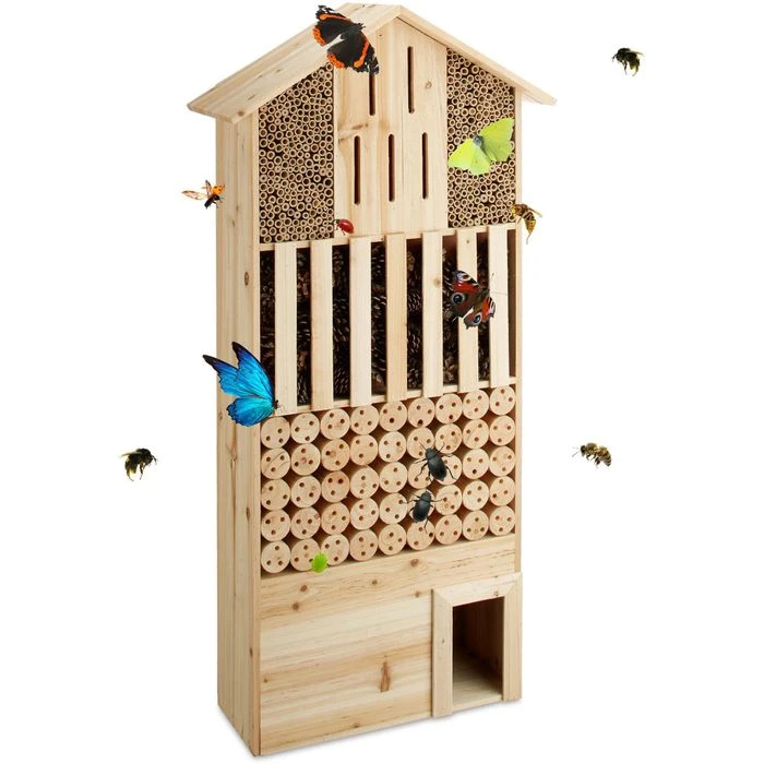Relaxdays Insektenhotel XXL, 10020722, Mit Igelhaus, 57 X 118 X 24cm 3 Relaxdays Insektenhotel XXL, 10020722, Mit Igelhaus, 57 X 118 X 24cm