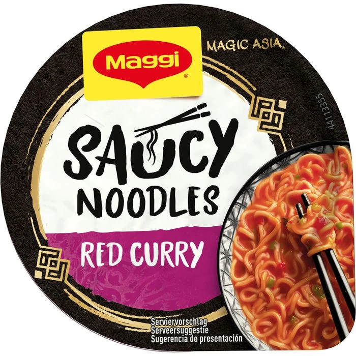 Maggi Fertiggericht Magic Asia Saucy Noodles, Red Curry, Je 75g, 8 Stück 5 Maggi Fertiggericht Magic Asia Saucy Noodles, Red Curry, Je 75g, 8 Stück – Bild 3
